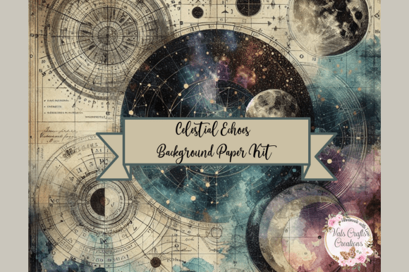 Celestial Echoes Background Paper Kit: A Universe on Paper