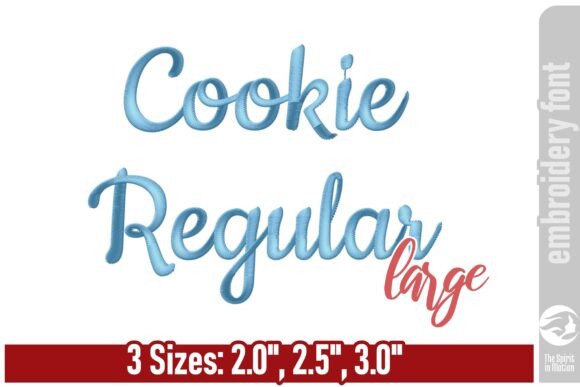 Cookie Regular Embroidery Font - Large: A Modern Script for Elegant Projects