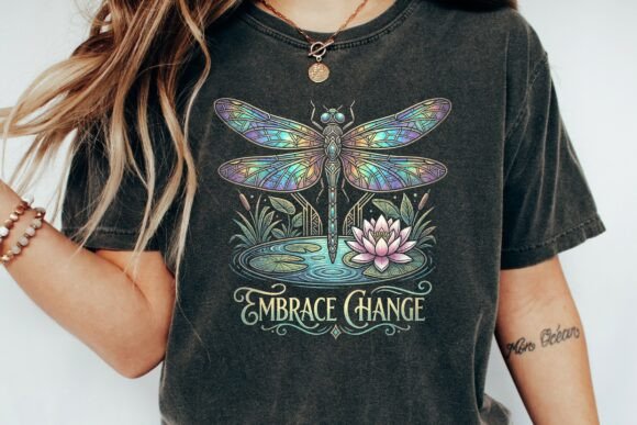 Dragonfly Mosaic Embrace Change: A Design Asset for Transformation