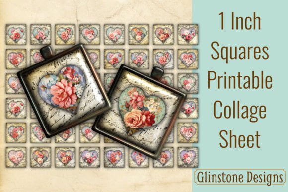 Floral Hearts 1 Inch Squares: A Designer's Secret Weapon