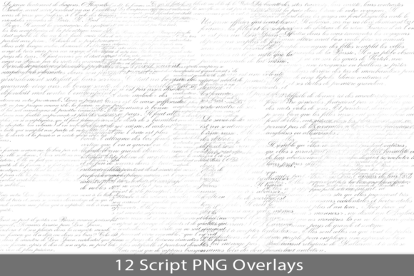 French Lit Script PNG Overlays: A Touch of Vintage Elegance
