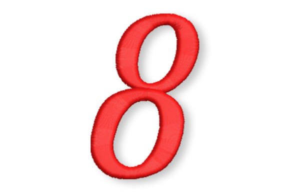 Script Embroidery Font Number Eight: Crafting Digital Elegance