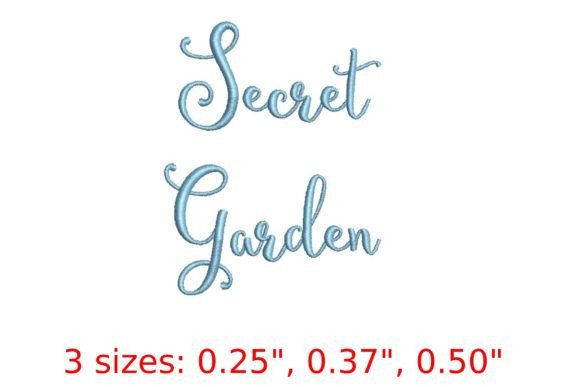 Secret Garden Embroidery Font: A Whimsical Design Asset