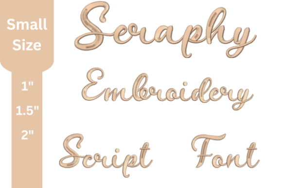Seraphy Script: Professional Embroidery Font for Quality Stitching