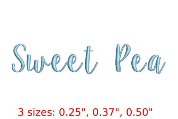 Sweet Pea Embroidery Font: Adding Elegance to Your Stitching