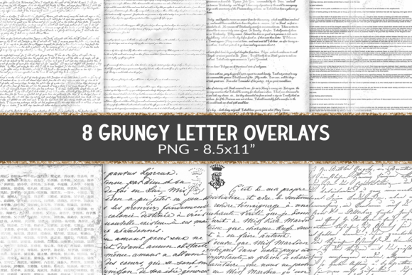 Unleash Creative Depth with Vintage Text Script Sheet PNG Overlays